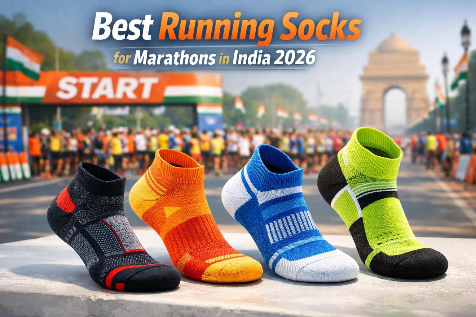 A girl running in right socks & accessories in India