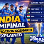 India T20 World Cup 2026 semifinal qualification scenario with latest Super 8 points table and NRR