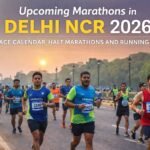 Runners competing in a half marathon event in New Delhi
