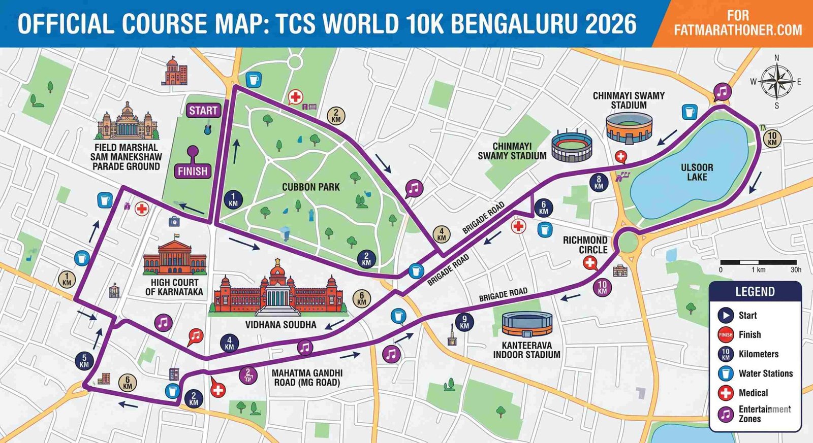 tcs-world-10k-bengaluru-2026-course-map