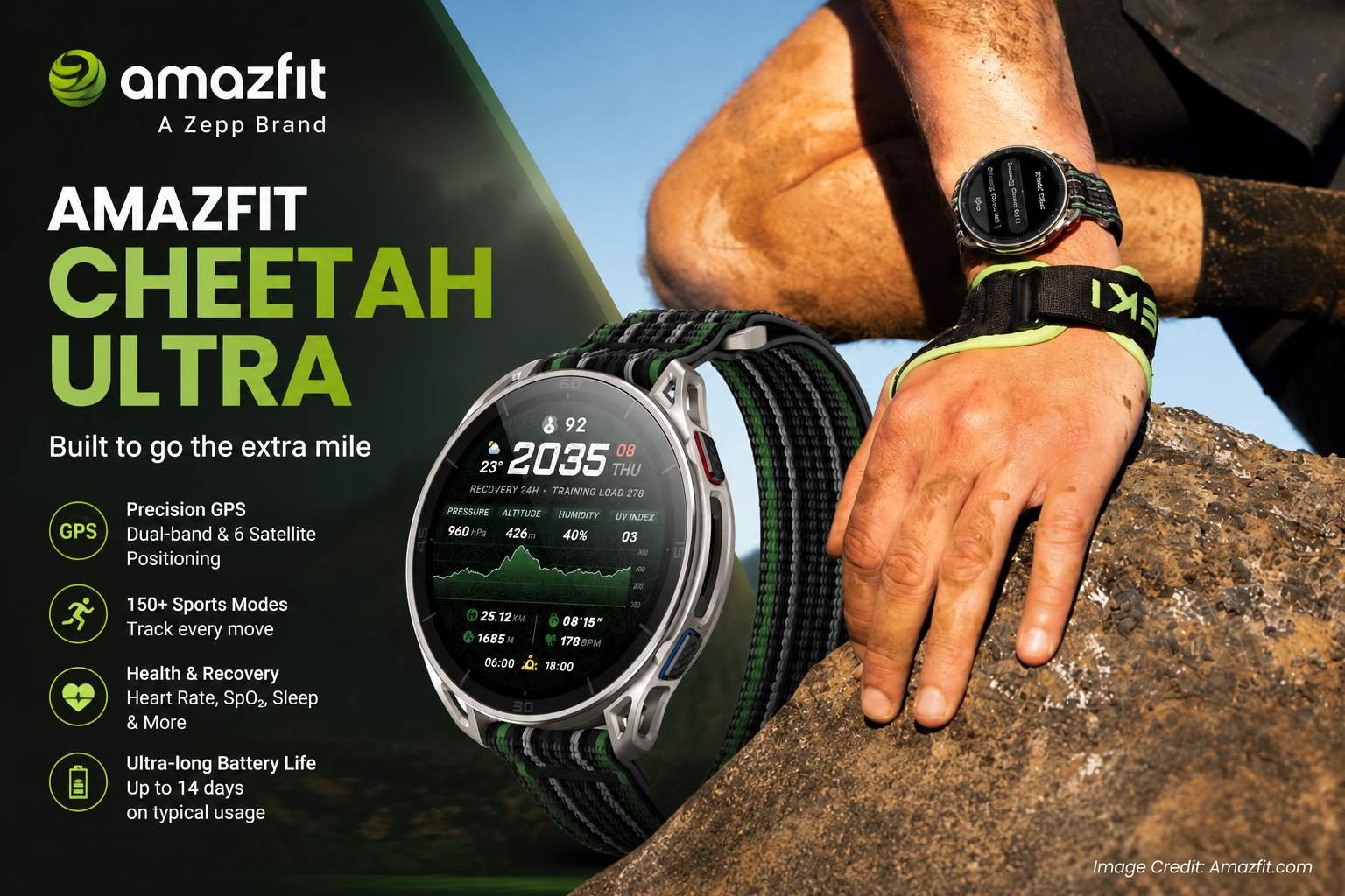 Amazfit Cheetah 2 Ultra GPS trail running smartwatch launched in India