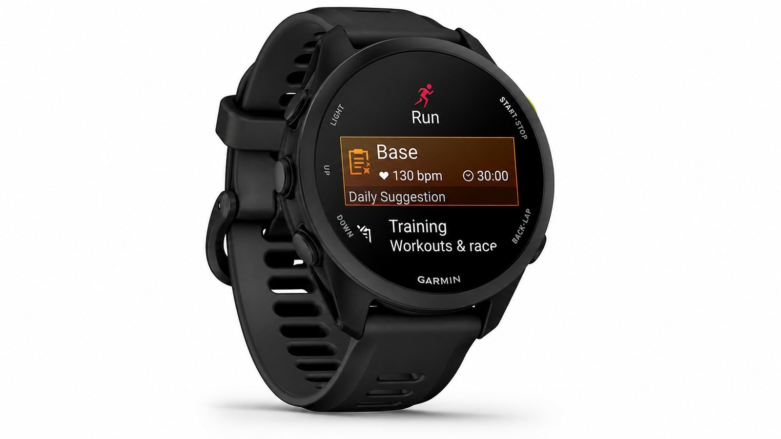 Garmin Forerunner 70 GPS running smartwatch with daily suggested workouts and heart rate training display