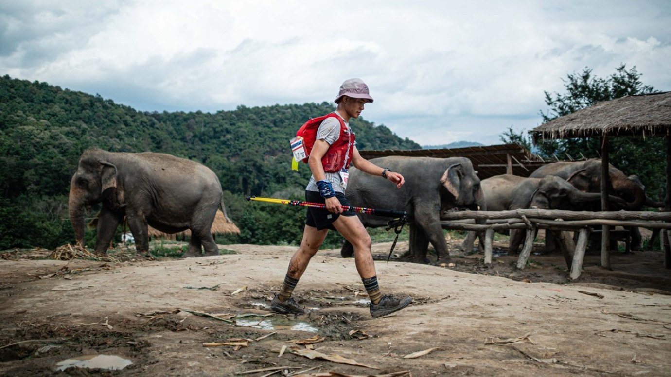 Runner on trail at HOKA Chiang Mai Thailand by UTMB