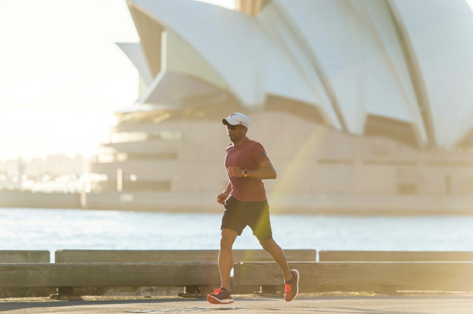 Runner training near the Sydney Opera House — TCS Sydney Marathon 2027 entry guide