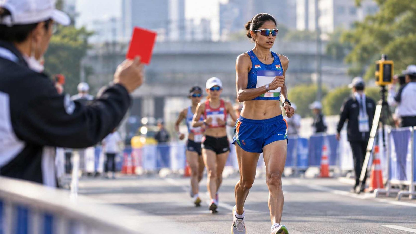 Illustrative image of an Indian race walker during a competition