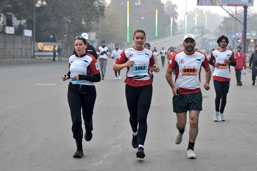 Runners participating in a marathon event.