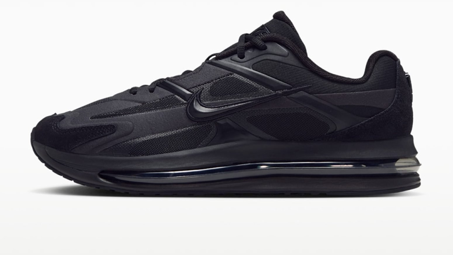 Nike Air Max Metro Triple Black (IW4935-001) lateral profile showing full-length Max Air midsole unit